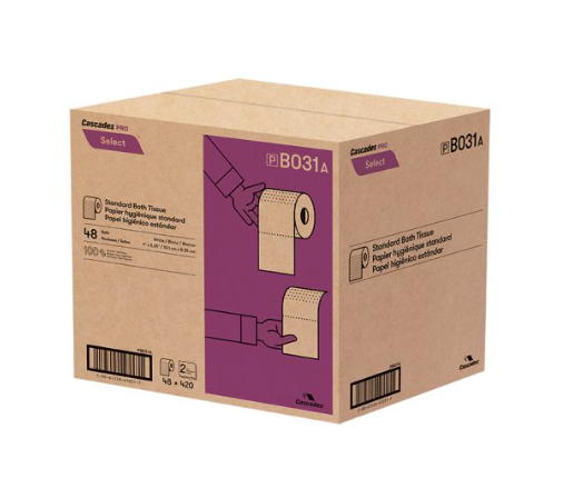 Cascades Pro Select 2 ply Bath Tissue - 420 SHEETS X 48 rolls