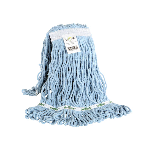 Synthetic Looped End Wet Mop Narrow Band Blue - The Rag Factory