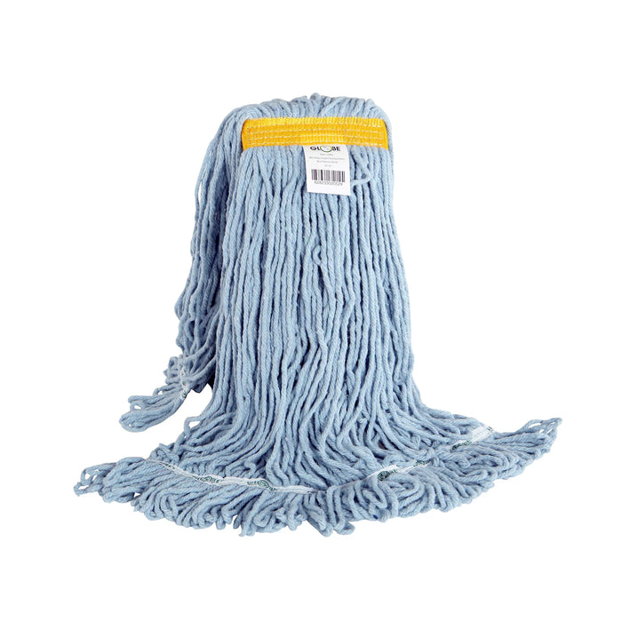 Synthetic Looped End Wet Mop Narrow Band Blue - The Rag Factory