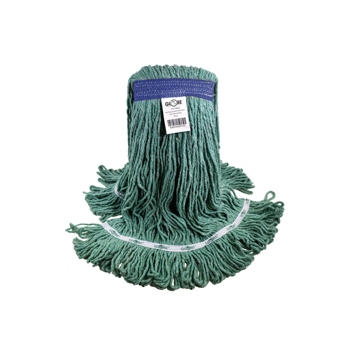 Synthetic Looped End Wet Mop Narrow Band Green 16oz - The Rag Factory