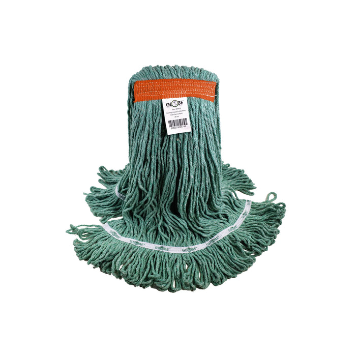 Synthetic Looped End Wet Mop Narrow Band Green 16oz - The Rag Factory