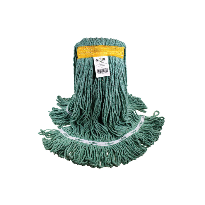 Synthetic Looped End Wet Mop Narrow Band Green 16oz - The Rag Factory