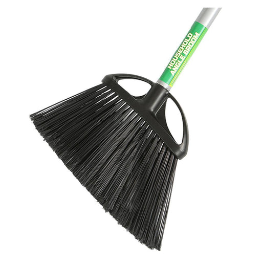 10" Angle Broom w/ 48" Metal Handle - The Rag Factory