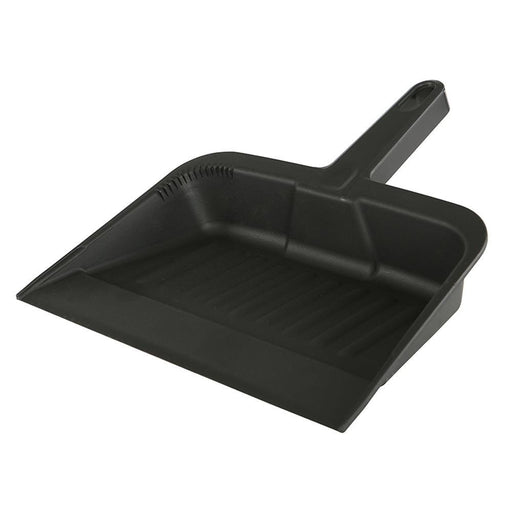 12" Plastic Dust Pan - Black - The Rag Factory