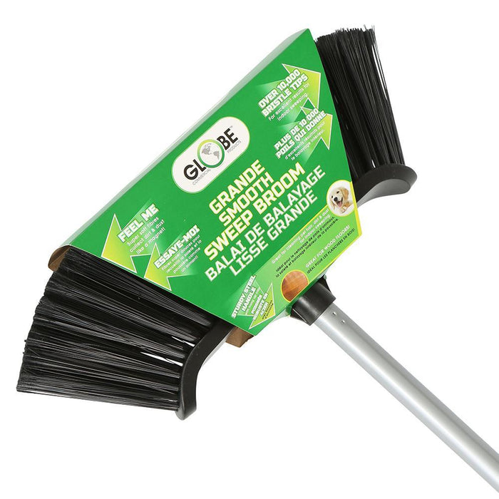14" Spartan Premium Curved Magnetic Broom w/ 48" Metal Handle - The Rag Factory