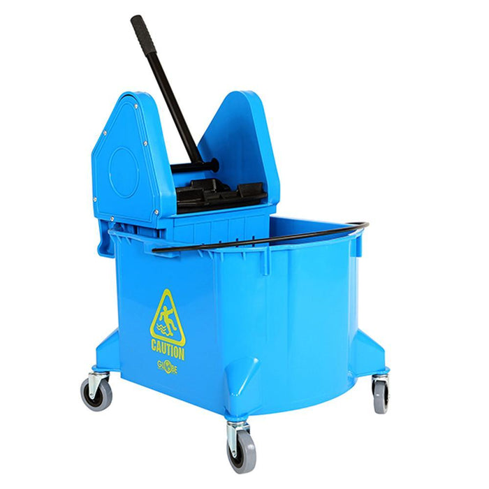 40 Qt Downpress Bucket and Wringer Blue - The Rag Factory