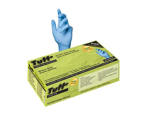Blue Hybrid Vinyl/Nitrile Gloves Powder Free 100/box — The Rag