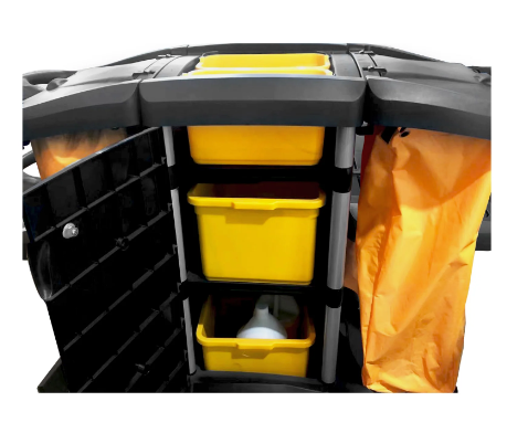 High Capacity Janitors Cart - 56"L x 23"W x 44.5"H