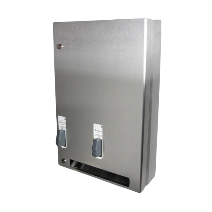Pads and Tampons Dispenser With Push To Release Button