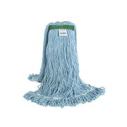 Synthetic Looped End Wet Mop Narrow Band Blue - The Rag Factory