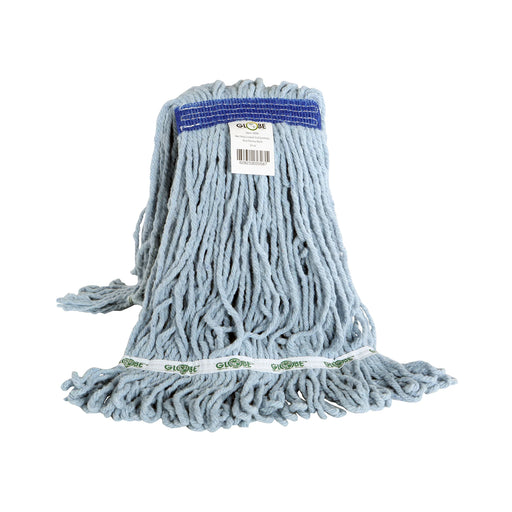 Synthetic Looped End Wet Mop Narrow Band Blue - The Rag Factory