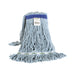 Synthetic Looped End Wet Mop Narrow Band Blue - The Rag Factory