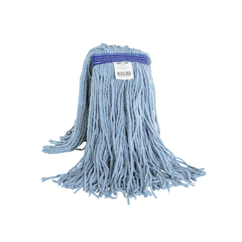 Synthetic Wet Mop Narrow Band Cut End Blue - The Rag Factory