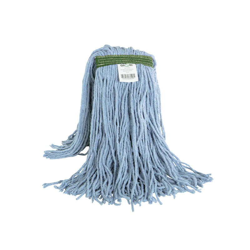 Synthetic Wet Mop Narrow Band Cut End Blue - The Rag Factory