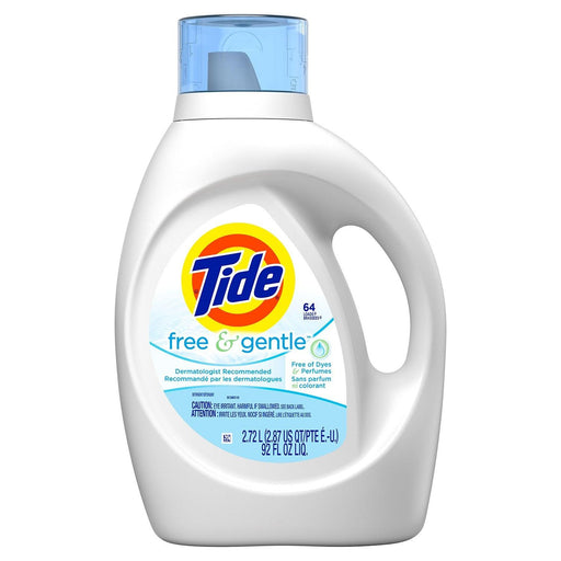 Tide Liquid HE Free and Gentle Scent - 2.72 litre - The Rag Factory