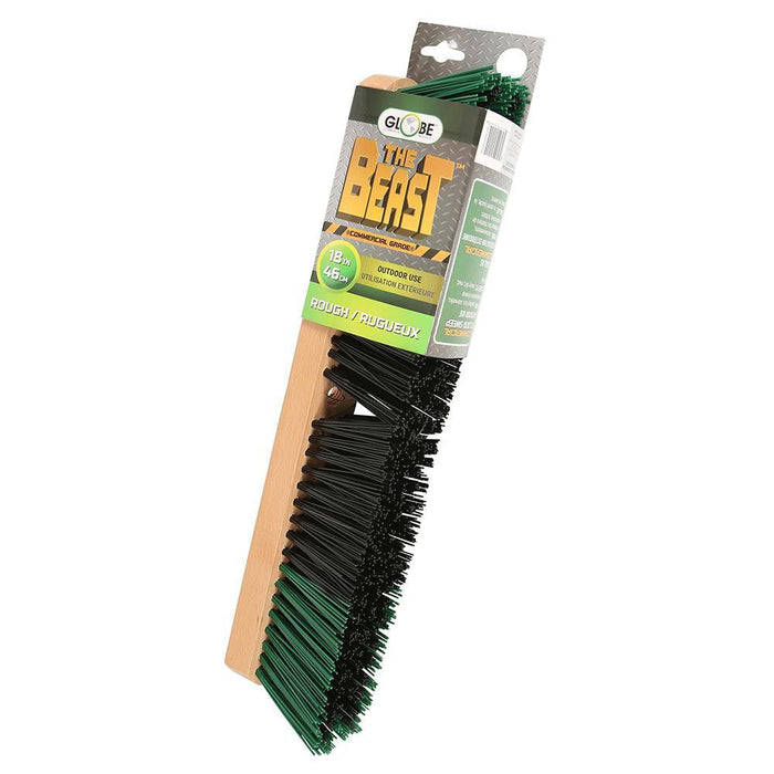 18" Wood Block Commercial Push broom head-Rough - The Rag Factory