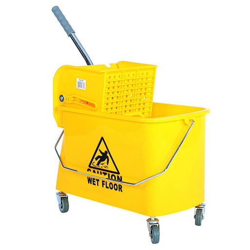 21 Qt Sidepress Bucket and Wringer Yellow - The Rag Factory