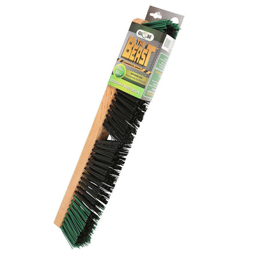 24" Wood Block Commercial Push broom head-Rough - The Rag Factory