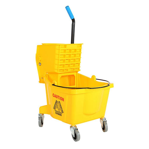 26 Qt Sidepress Bucket and Wringer Yellow - The Rag Factory