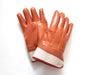 Foam Insulated Brown PVC Gloves, Safety Cuff, Smooth - 12 pairs - The Rag Factory