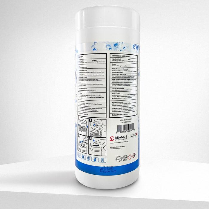Case of 12 - Germs Be Gone 75% Alcohol Tube wipes - 80 Count - The Rag Factory