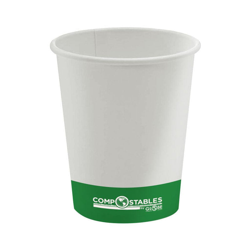Single Wall Hot/Cold Compostable Paper Cups - 1000 pack - The Rag Factory