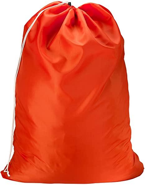 Red Nylon Laundry Bag w/ drawstring - 30" x 40" - The Rag Factory
