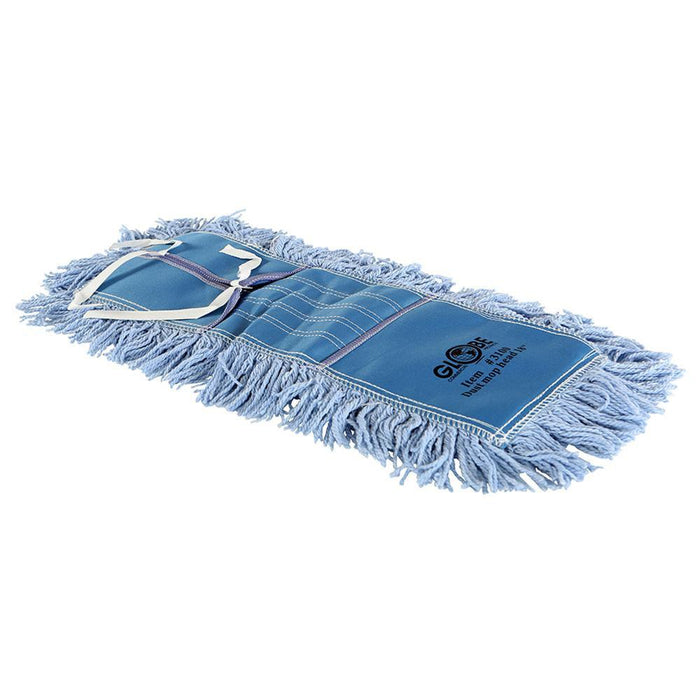 Pro-Stat Dust mop head 18" x 5" Blue Tie-On - The Rag Factory