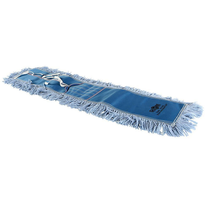 Pro-Stat Dust mop head 36" x 5" Blue Tie-On - The Rag Factory