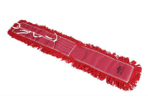 Pro-Stat Dust mop head 60" x 5" Red Tie-On - The Rag Factory