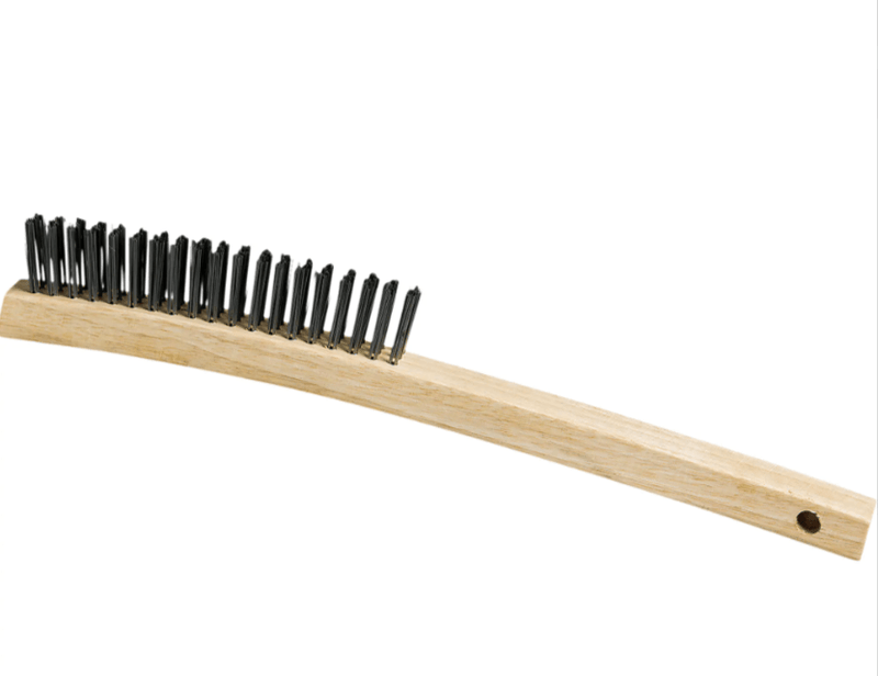 Scratch Brush, Steel, 3 x 19 Wire Rows, 13-3/4" Long - The Rag Factory