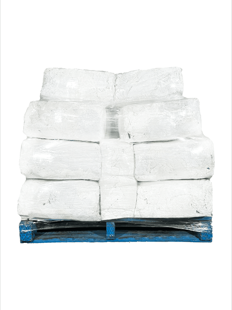 Bulk White T-Shirt Wipers - The Rag Factory